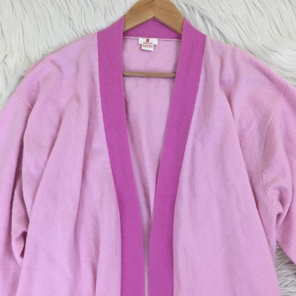🎉SOLD🎉Red Envelope 100% Cashmere Robe Pink - Picture 4 of 7